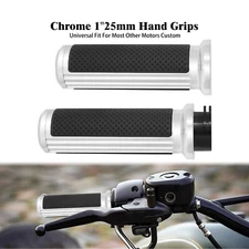 Motorcycle Chrome 1" 25mm Handlebar Hand Grips Fit For Harley 1200XL 1996-2022