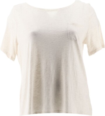 Studio Park x Courtney Khondabi 2Pc Modal Slub Tees Hthr Oat Blue M NWOT (264)