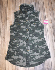 Duffield Lane Dl Sumner Vest S Camouflage Pockets Field Jacket 100% Cotton