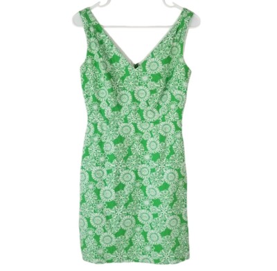 Lilly Pulitzer Kiki Green Jaquared Sleeveless Shift Dress Day Dreamer Size  2 | eBay