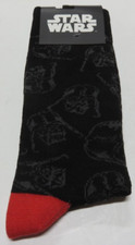 New Star Wars Darth Vader Allover Print Socks 1-Pair- Black Size 10-13
