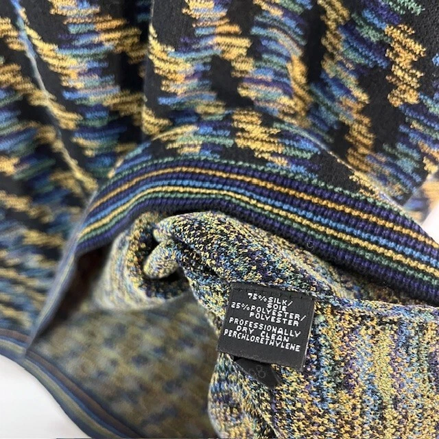 Suéter Jhane Barnes Para Hombres XL Pullover Tejido Seda Arte Abstracto Colorido Foto 4 de 4