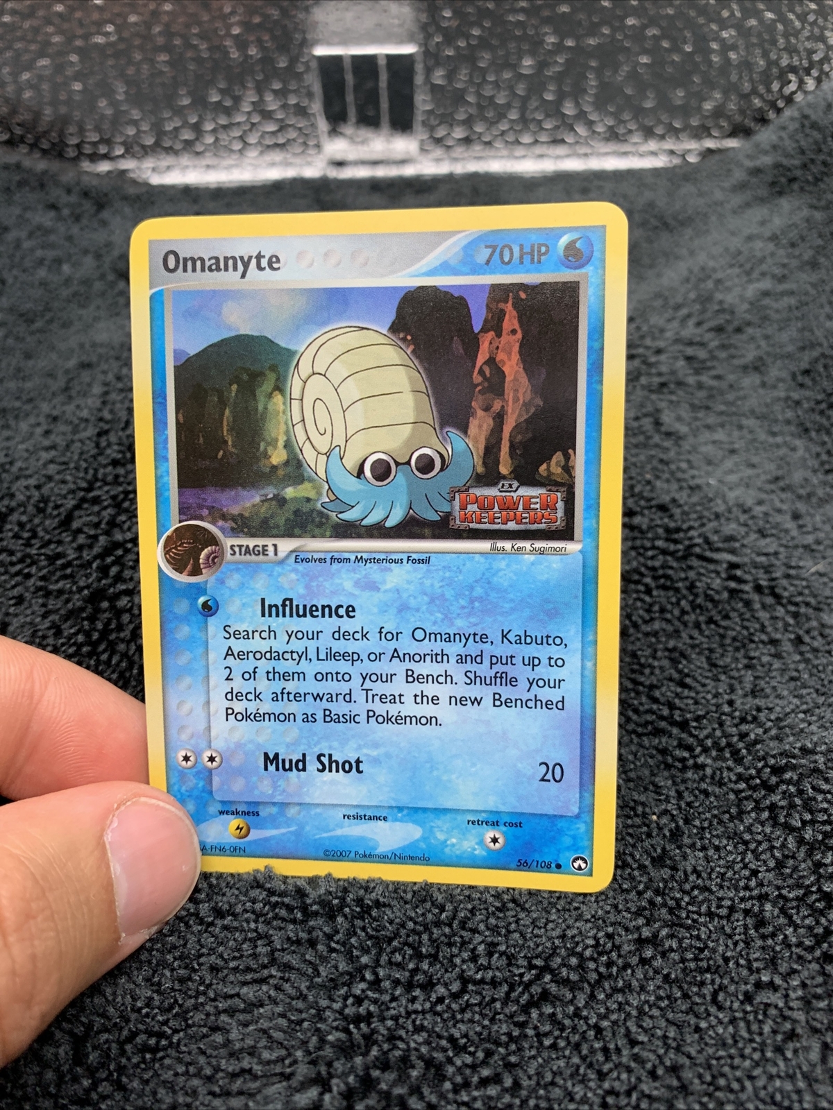 Pokemon Omanyte 56/108 Reverse Holo EX Power Keepers STAMPED NM/LP