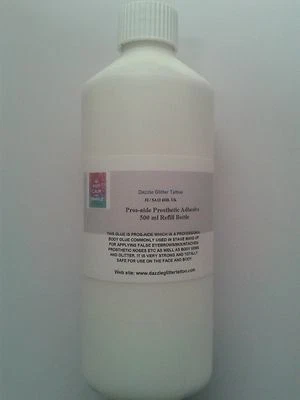 DAZZLE GLITTER TATTOOS 200ml Prosaidkleber Kleber für Glitzer Tattoos / Prothesen FX PAX Halloween