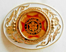 VFW VETERANS OF FOREIGN WARS METAL BELT BUCKLE Fit 1.75" Belt