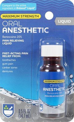 Rite Aid Maximum Strength Liquid Anesthetic Oral Pain Relief - .5 fl oz,... 