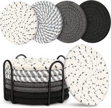 Coasters for Drinks, Coasters Set of 4 - Color, 8 Pack Coaster Set, Absorbent Co