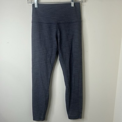 Lululemon Align Pant II 25'' Mini Heathered Herringbone Black/White, Size 6
