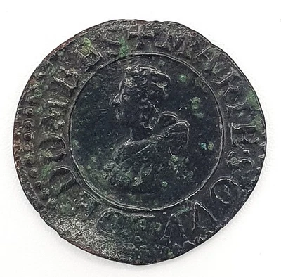 Monnaie (Cuivre) : Principauté de Dombes - Marie de Montpensier -Denier Tournois - Photo 1/2