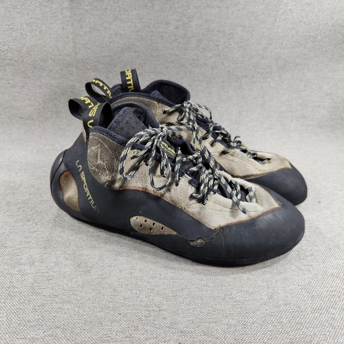 La Sportiva Original TC Pro Beige Black Mens Size 10 Rock Lace Up Climbing Shoes