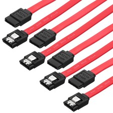 40cm SATA 3.0 Cable, 4 Pack Straight High Speed Data Cable, Red