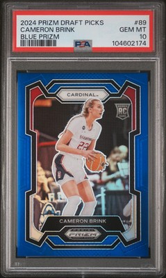 Cameron Brink 2024 Prizm Draft Picks True Blue Prizm /199 RC #89 PSA 10