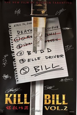 Signed Kill Bill: Vol 2 Movie Poster