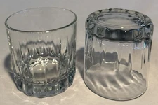 Vintage Crisa Whiskey Rocks Low Ball Old Fashioned 2 Glasses Tumblers Clear