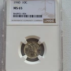 1940 Mercury Dime 10C NGC MS65 Philadelphia Mint Silver KM#140