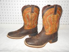 DURANGO LIL' REBEL PRO KIDS 8" EMBROIDERED USA SIZE 3.5 LEATHER BOOTS B5