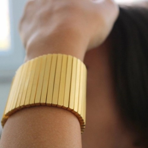 Elegantes Statement Armband Gold Metall Ethno Boho Style Mittelalter Schmuck - Picture 5 of 14