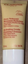 Clarins Hydrating Gentle Foaming Cleanser Alpine Herbs Aloe 1oz Sealed 