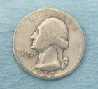 1942-D Washington Quarter, 90% Silver