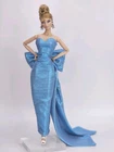 Handmade Blue Bow Dress Outfit Gown For Barbie Silkstone Fashion Royalty FR Xian