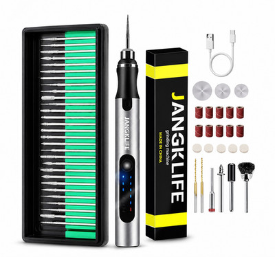 USB Cordless Mini Rotary Tool   Gravur & Holzbearbeitung   4 tlg Set   2.35 mm B