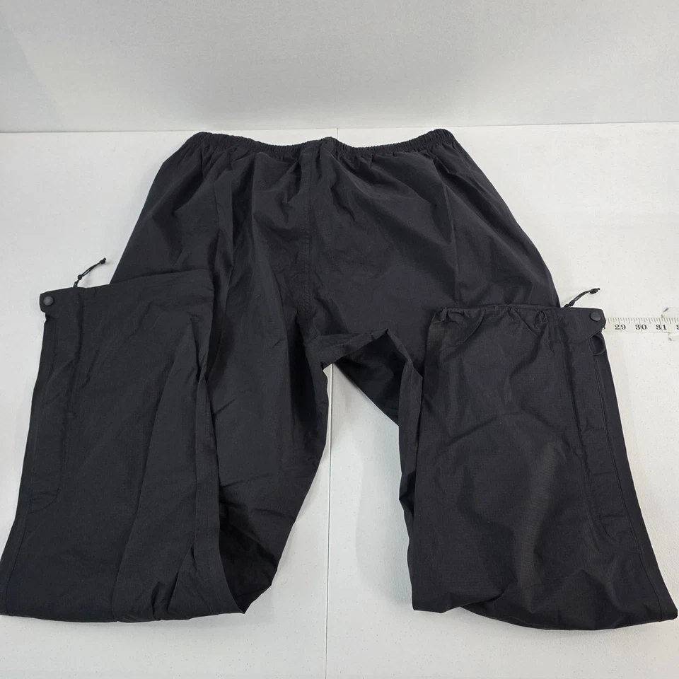 REI Women's Black Nylon Waterproof Outdoor Hiking Pants XL Elastic Waist Zip - Image 2 of 4