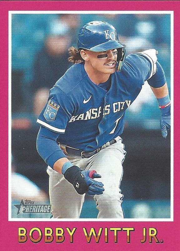 Bobby Witt Jr 2024 Topps Heritage '75 Baseball Sensations Insert Card