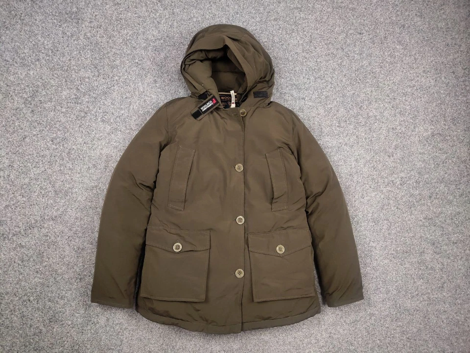 Woolrich Arctic Airforce 4 Pocket Womens Parka Down Hooded Jacket - Image 4 of 4