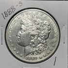 1888-S MORGAN SILVER DOLLAR,  XF/AU DETAILS