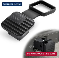 Uyye 2 Inch Rubber Trailer Hitch Cover American Flag Rubber Tow Tube Cover Plug