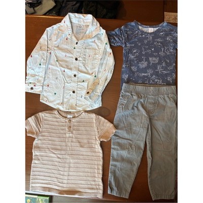 Cat & Jack Carter's Clothing Lot Boys 3T Multi Holiday Button Down Henley Pants