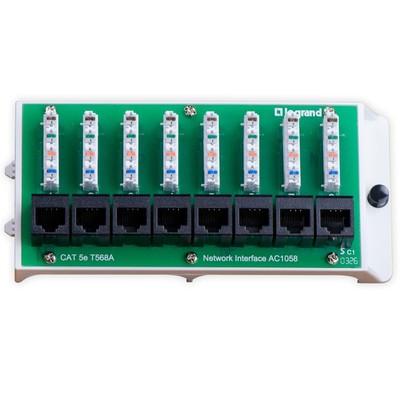 Legrand - OnQ Cat5e Network Interface Module, Wifi Module with 8 Ports, Netwo...