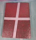Set of 3 Love Themed Pink Red Heart Glitter Sparkle Ruled Lined Notebook Bundle — photo 3