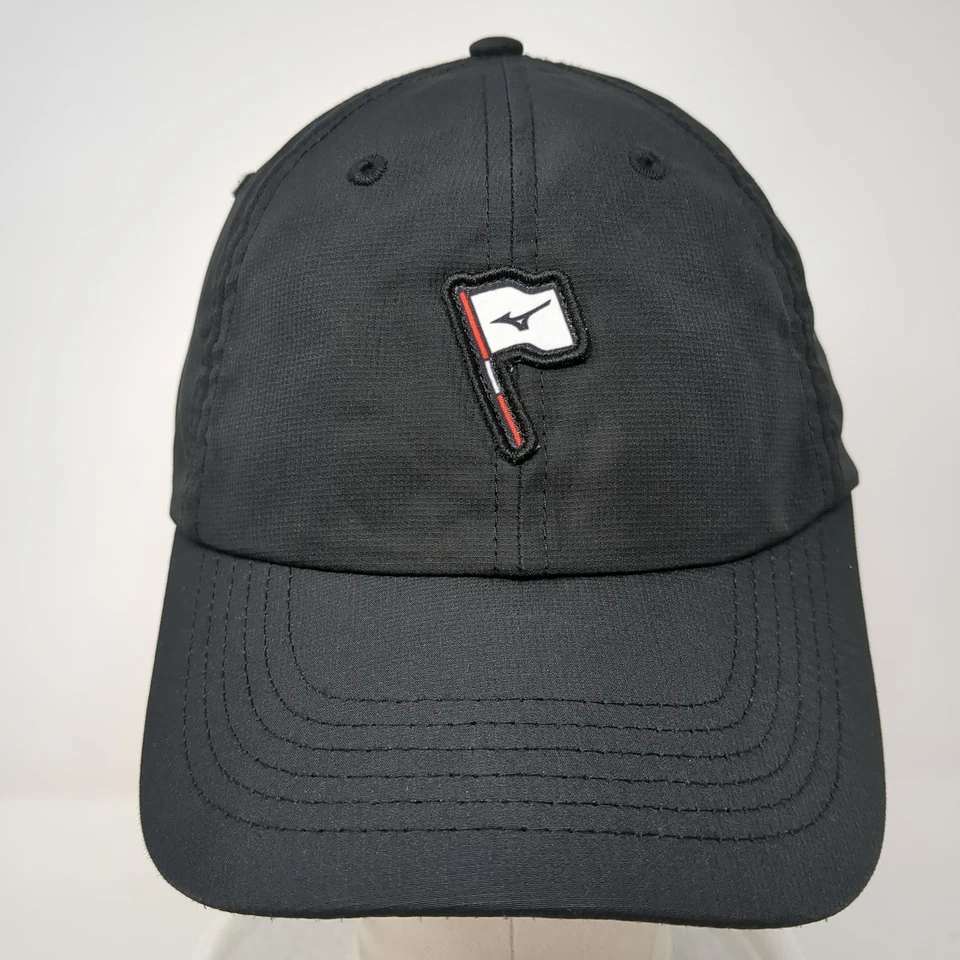 Gorra de béisbol Mizuno Strapback negra talla única ajustable bordada imperial Foto 2 de 4