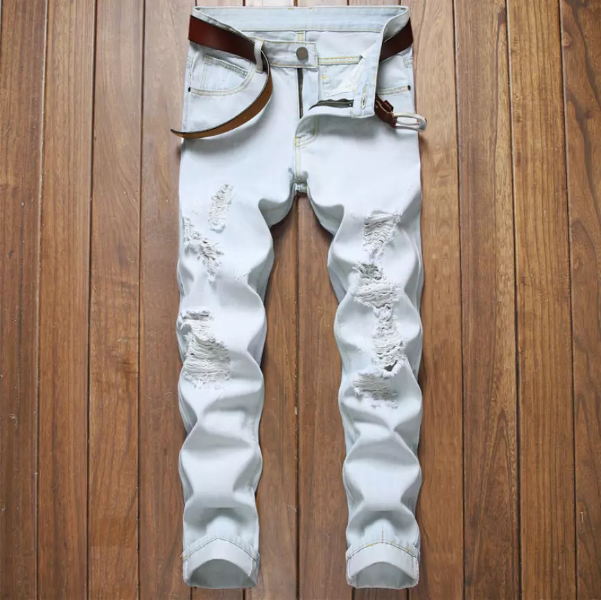 Ripped up cheap jeans
