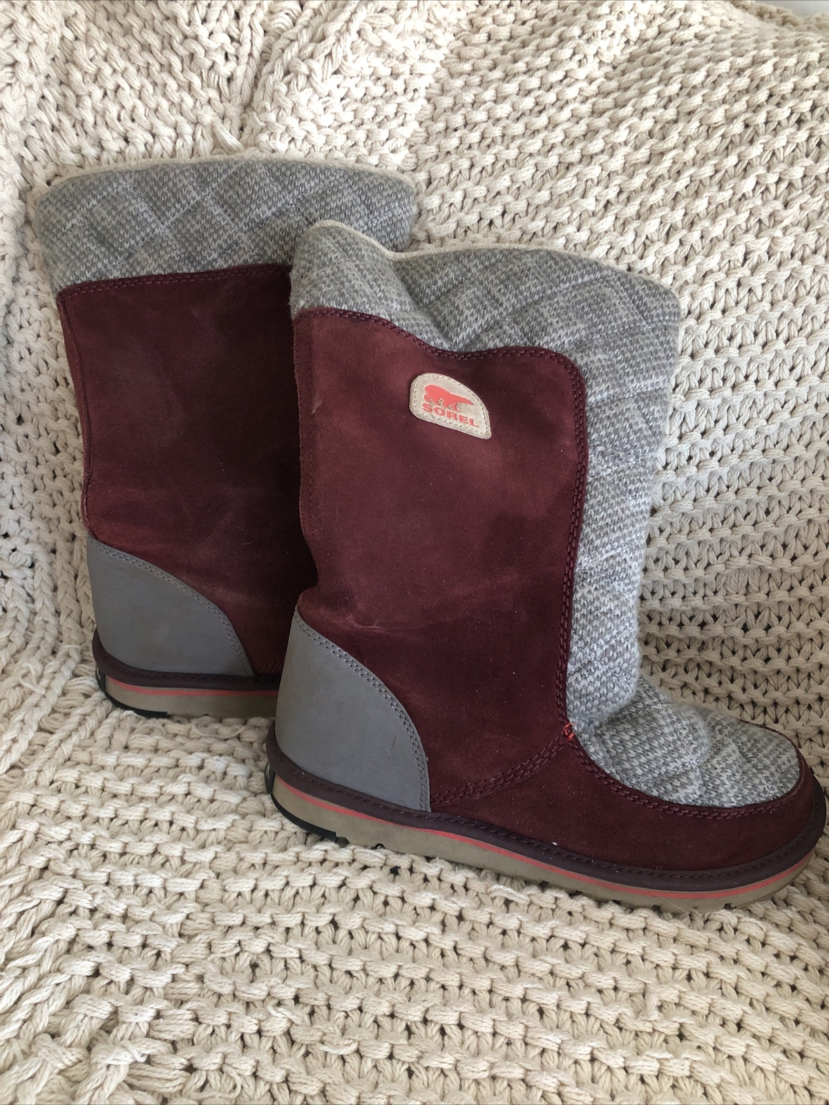 Winter Snow Boots Maroon 