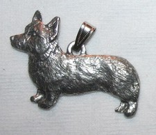 Pembroke Welsh CORGI Dog Harris Fine Pewter Pendant USA Made