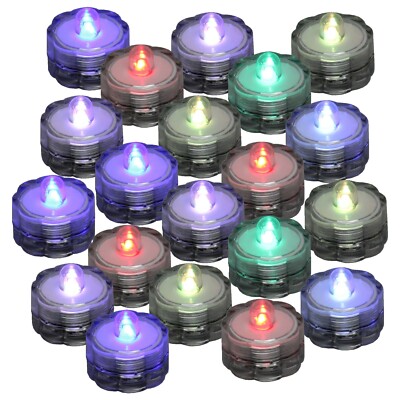 10-Pack Color Changing LED Tea Lights – Submersible, Waterproof, Perfect For Weddings & Floral Decor 5 thumbnail image