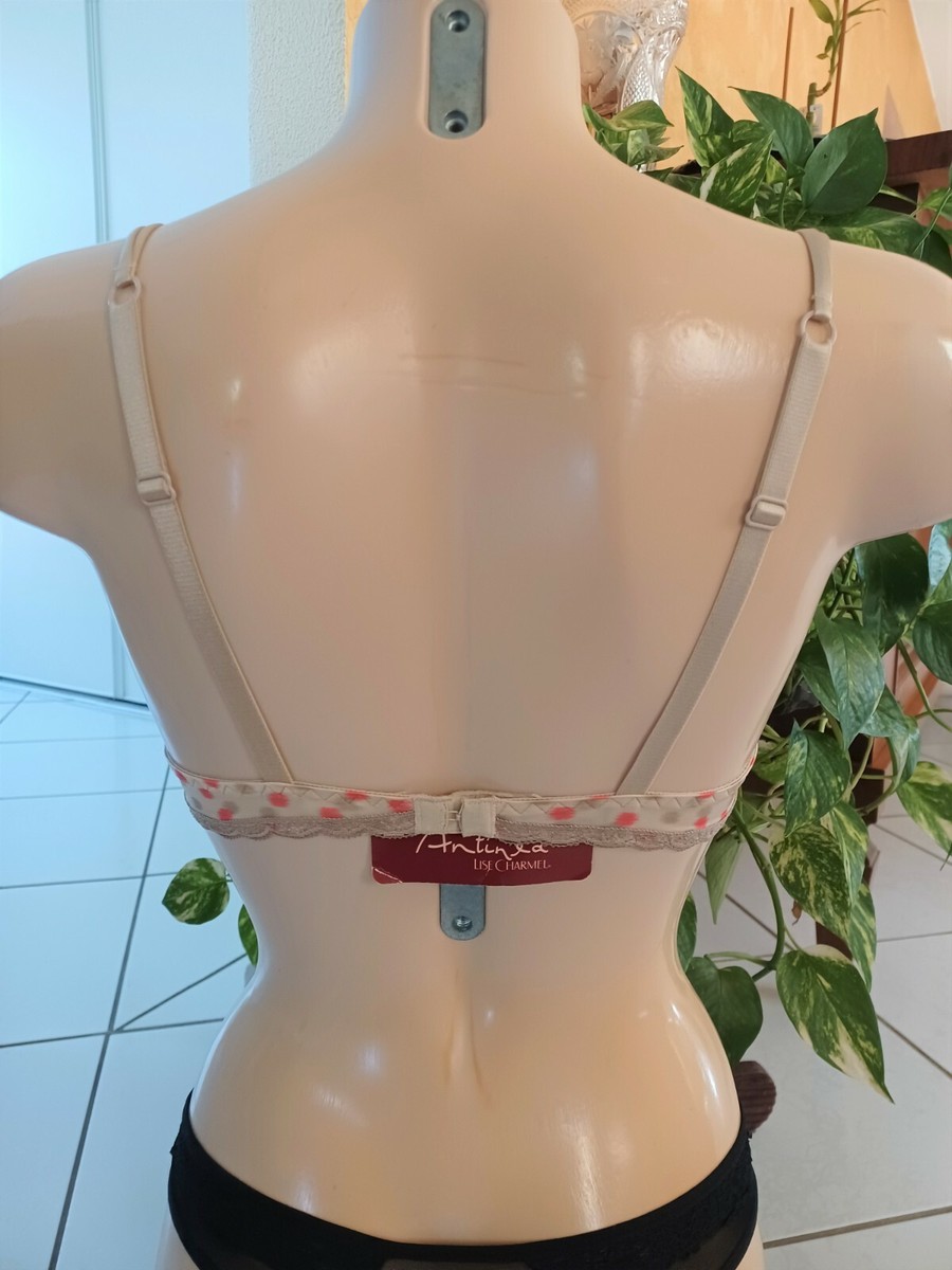 Soutien-gorge Lise Charmel Antinea - Taille 85A, Couleur Perles Cora - Balconnet - Neuf