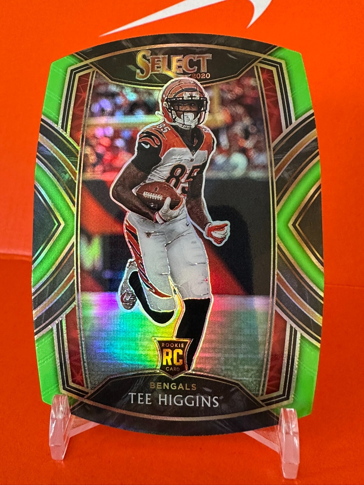 2020 Panini Select - Club Level Tee Higgins #260 Neon Green Prizm Die-Cut (RC)