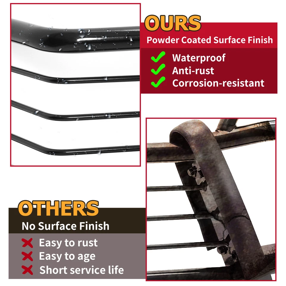 For 2006-2010 Ford Explorer Black Bumper Grille Brush Guard 4DR Powder coated Foto 4 de 4