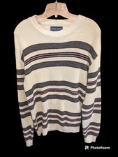 Vintage Robert Bruce Wool Blend Sweater Mens L Taupe Union Made In USA