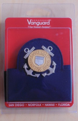 USCG US COAST GUARD ENLISTED E1-6 COMBINATION CAP FULL SIZE BADGE HAT  BAND SET