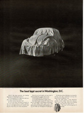 1968 VW VOLKSWAGEN Bug Beetle under wraps Best Kept Secret Vintage Print Ad