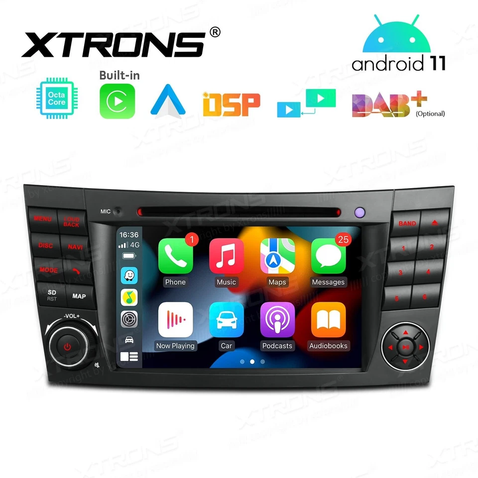 AUTORADIO ANDROID 2/32 GB STEREO AUTO 7" MERCEDES CLASSE E CLS G W211 W219  XT - Immagine 4 di 4