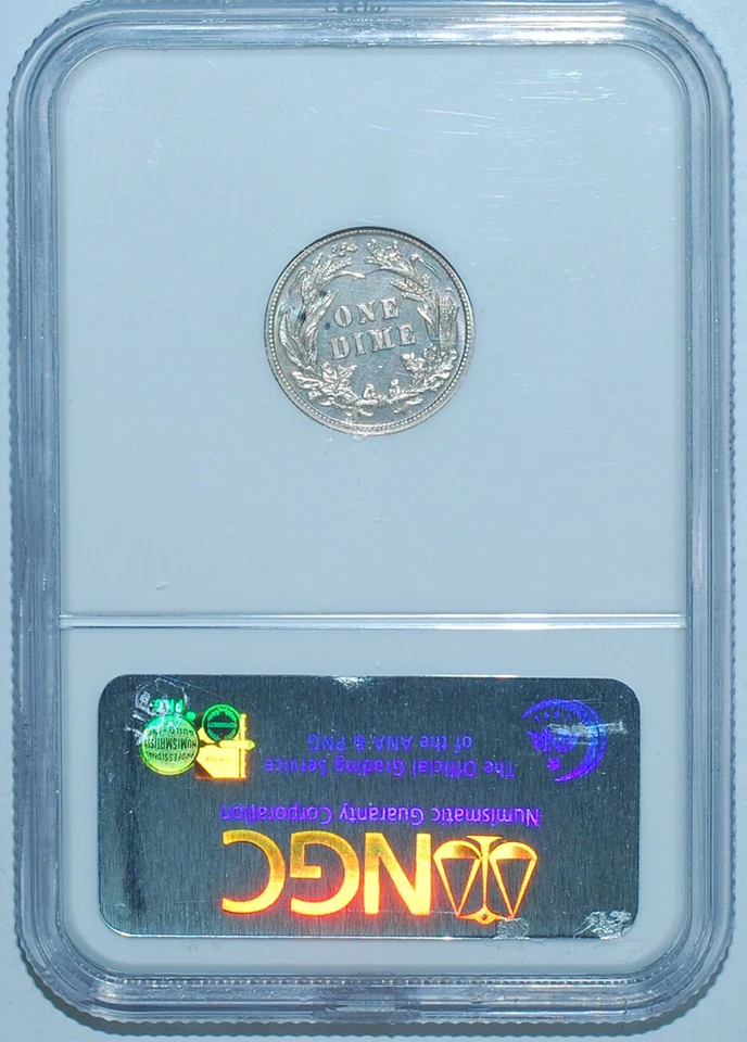 1900 NGC PR62 Proof Strike Barber Dime - Image 2 of 2