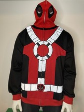 Marvel Deadpool Full Zip Face Hoodie Size XL