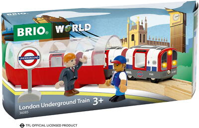 Brio World Eisenbahn Londoner U-Bahn mit Licht und Sound 7 Teile 36085