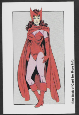 1991 RPG Avengers SCARLET WITCH Marvel Super Heroes Abilities Trade Card EX