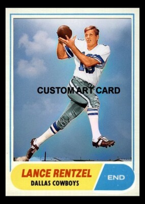 Lance Rentzel Dallas Cowboys  Football Art Card